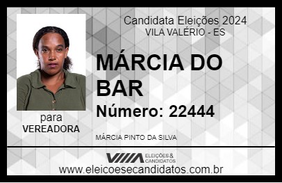 Candidato MÁRCIA DO BAR 2024 - VILA VALÉRIO - Eleições