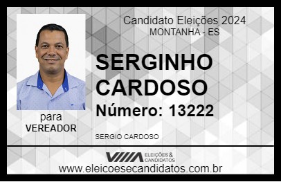 Candidato SERGINHO CARDOSO 2024 - MONTANHA - Eleições