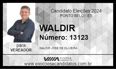 Candidato WALDIR 2024 - PONTO BELO - Eleições