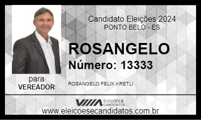 Candidato ROSANGELO 2024 - PONTO BELO - Eleições