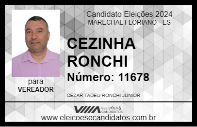 Candidato CEZINHA RONCHI 2024 - MARECHAL FLORIANO - Eleições