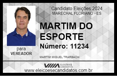 Candidato MARTIM TRARBACH 2024 - MARECHAL FLORIANO - Eleições