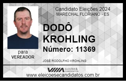 Candidato DODÔ KROHLING 2024 - MARECHAL FLORIANO - Eleições