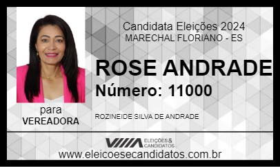 Candidato ROSE ANDRADE 2024 - MARECHAL FLORIANO - Eleições