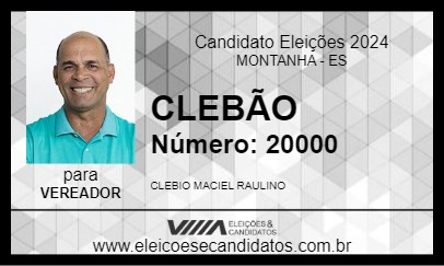 Candidato CLEBÃO 2024 - MONTANHA - Eleições