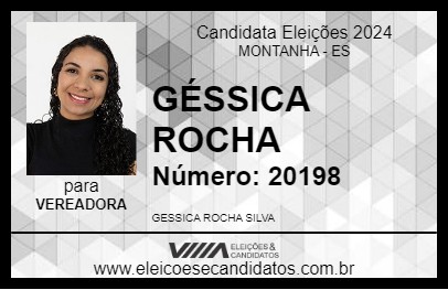 Candidato GÉSSICA ROCHA 2024 - MONTANHA - Eleições