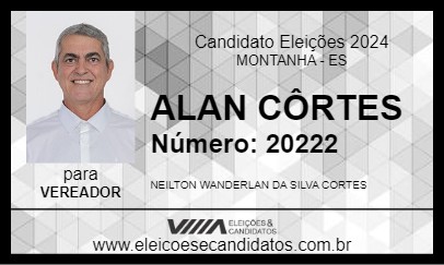 Candidato ALAN CÔRTES 2024 - MONTANHA - Eleições