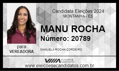 Candidato MANU ROCHA 2024 - MONTANHA - Eleições