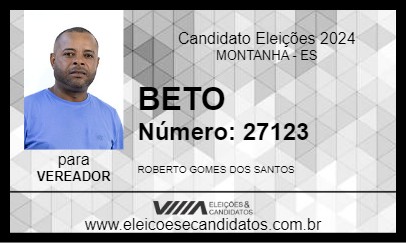 Candidato BETO 2024 - MONTANHA - Eleições