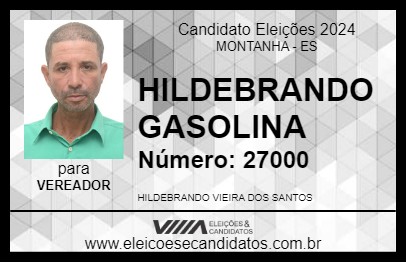 Candidato HILDEBRANDO GASOLINA 2024 - MONTANHA - Eleições