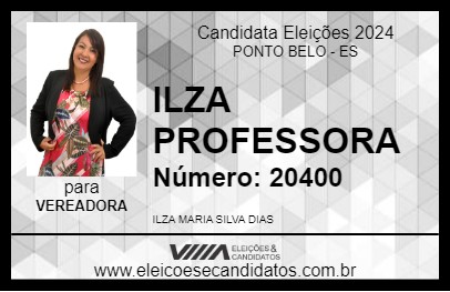 Candidato ILZA PROFESSORA 2024 - PONTO BELO - Eleições