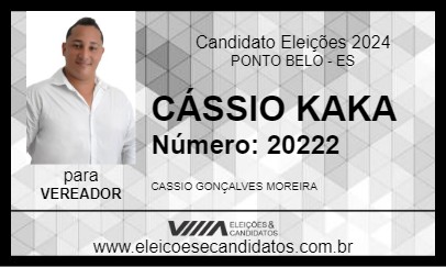 Candidato CÁSSIO KAKA 2024 - PONTO BELO - Eleições