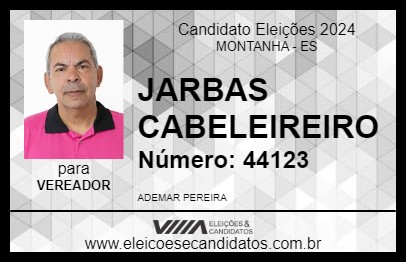 Candidato JARBAS CABELEIREIRO 2024 - MONTANHA - Eleições