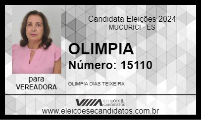 Candidato OLIMPIA 2024 - MUCURICI - Eleições