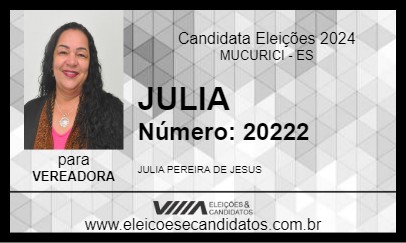 Candidato JULIA 2024 - MUCURICI - Eleições