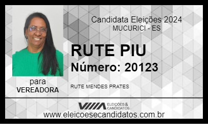 Candidato RUTE PIU 2024 - MUCURICI - Eleições