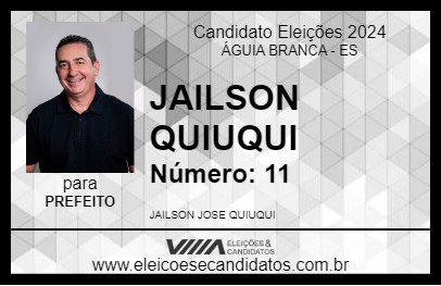 Candidato JAILSON QUIUQUI 2024 - ÁGUIA BRANCA - Eleições