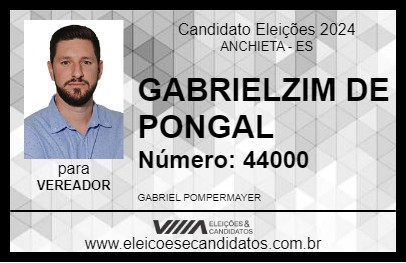 Candidato GABRIELZIM DE PONGAL 2024 - ANCHIETA - Eleições