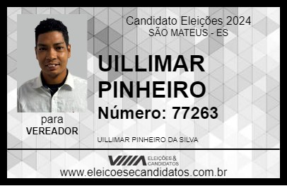 Candidato UILLIMAR PINHEIRO 2024 - SÃO MATEUS - Eleições