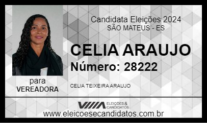 Candidato CELIA ARAUJO 2024 - SÃO MATEUS - Eleições