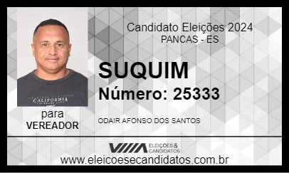 Candidato SUQUIM 2024 - PANCAS - Eleições