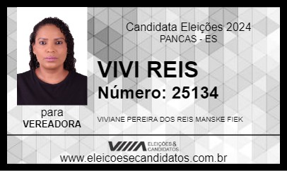 Candidato VIVI REIS 2024 - PANCAS - Eleições