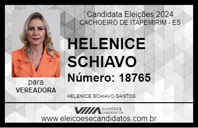 Candidato HELENICE SCHIAVO 2024 - CACHOEIRO DE ITAPEMIRIM - Eleições