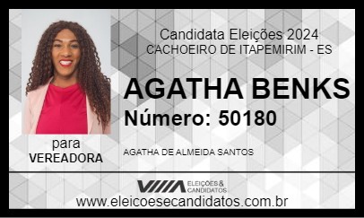 Candidato AGATHA BENKS 2024 - CACHOEIRO DE ITAPEMIRIM - Eleições