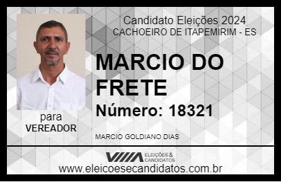 Candidato MARCIO DO FRETE 2024 - CACHOEIRO DE ITAPEMIRIM - Eleições