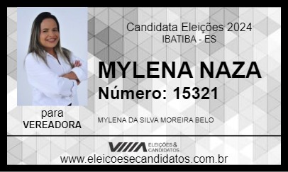 Candidato MYLENA NAZA 2024 - IBATIBA - Eleições