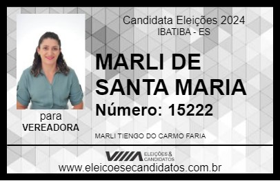 Candidato MARLI DE SANTA MARIA 2024 - IBATIBA - Eleições