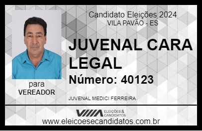 Candidato JUVENAL CARA LEGAL 2024 - VILA PAVÃO - Eleições