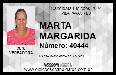 Candidato MARTA MARGARIDA 2024 - VILA PAVÃO - Eleições