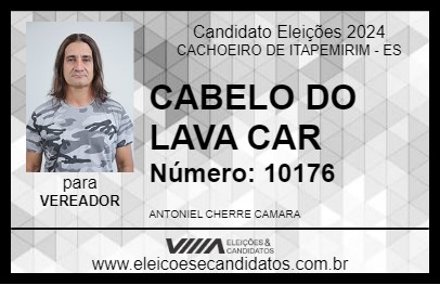 Candidato CABELO DO LAVA CAR 2024 - CACHOEIRO DE ITAPEMIRIM - Eleições