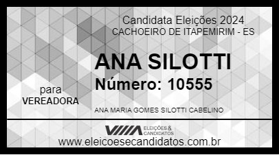 Candidato ANA SILOTTI 2024 - CACHOEIRO DE ITAPEMIRIM - Eleições