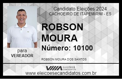 Candidato ROBSON MOURA 2024 - CACHOEIRO DE ITAPEMIRIM - Eleições