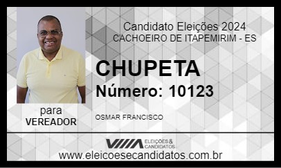 Candidato CHUPETA 2024 - CACHOEIRO DE ITAPEMIRIM - Eleições