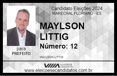 Candidato MAYLSON LITTIG 2024 - MARECHAL FLORIANO - Eleições