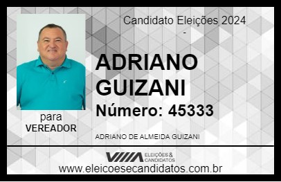 Candidato ADRIANO GUIZANI 2024 - LINHARES - Eleições