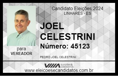 Candidato JOEL CELESTRINI 2024 - LINHARES - Eleições