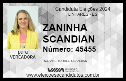 Candidato ZANINHA SCANDIAN 2024 - LINHARES - Eleições