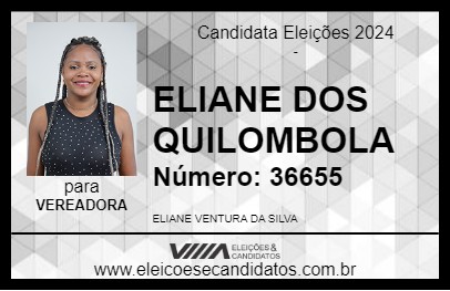 Candidato ELIANE DOS QUILOMBOLA 2024 - CACHOEIRO DE ITAPEMIRIM - Eleições