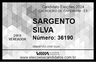 Candidato SARGENTO SILVA 2024 - CACHOEIRO DE ITAPEMIRIM - Eleições