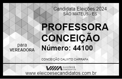 Candidato PROFESSORA CONCEIÇÃO 2024 - SÃO MATEUS - Eleições