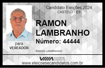 Candidato RAMON LAMBRANHO 2024 - CASTELO - Eleições