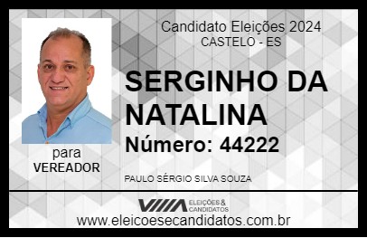 Candidato SERGINHO DA NATALINA 2024 - CASTELO - Eleições