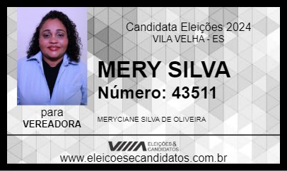 Candidato MERY SILVA 2024 - VILA VELHA - Eleições