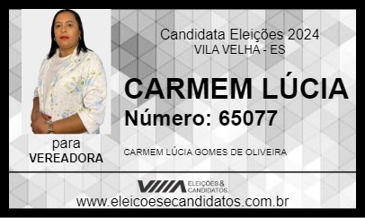 Candidato CARMEM LÚCIA 2024 - VILA VELHA - Eleições