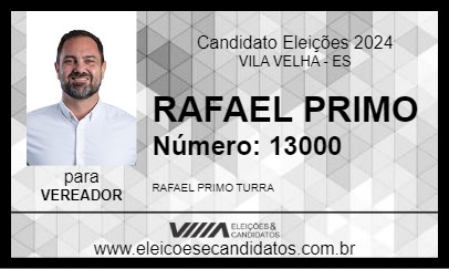 Candidato RAFAEL PRIMO 2024 - VILA VELHA - Eleições