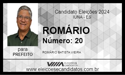 Candidato ROMÁRIO 2024 - IÚNA - Eleições